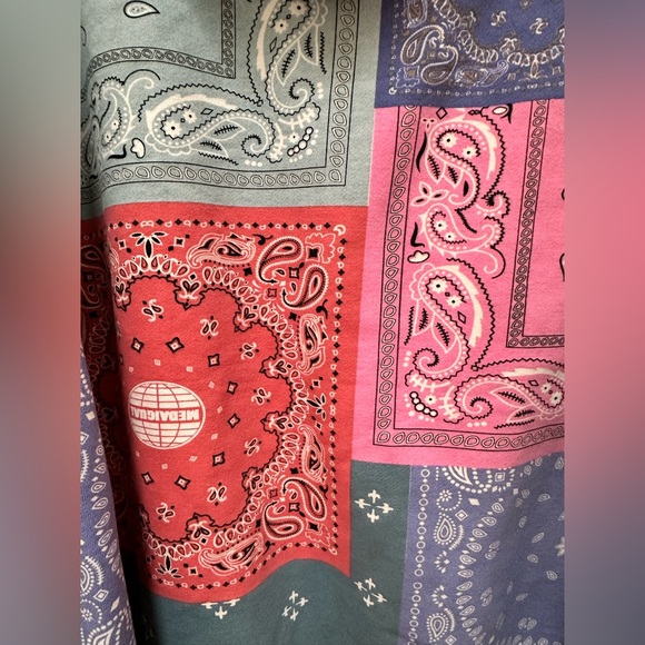 Aelfric Eden Patchwork Print Cashew Hoodie Sweatshirt size M - Picture 10 of 14